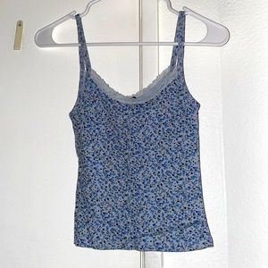 Blue Brandy Melville Skylar Tank crop top